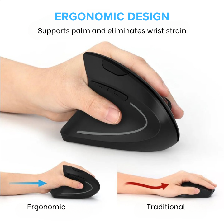 Ergonomic Vertical Wireless Mouse